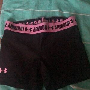 Under Armor Heat Gear Compression Shorts - Pink